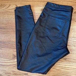 Hue Brown Faux Leather Leggings